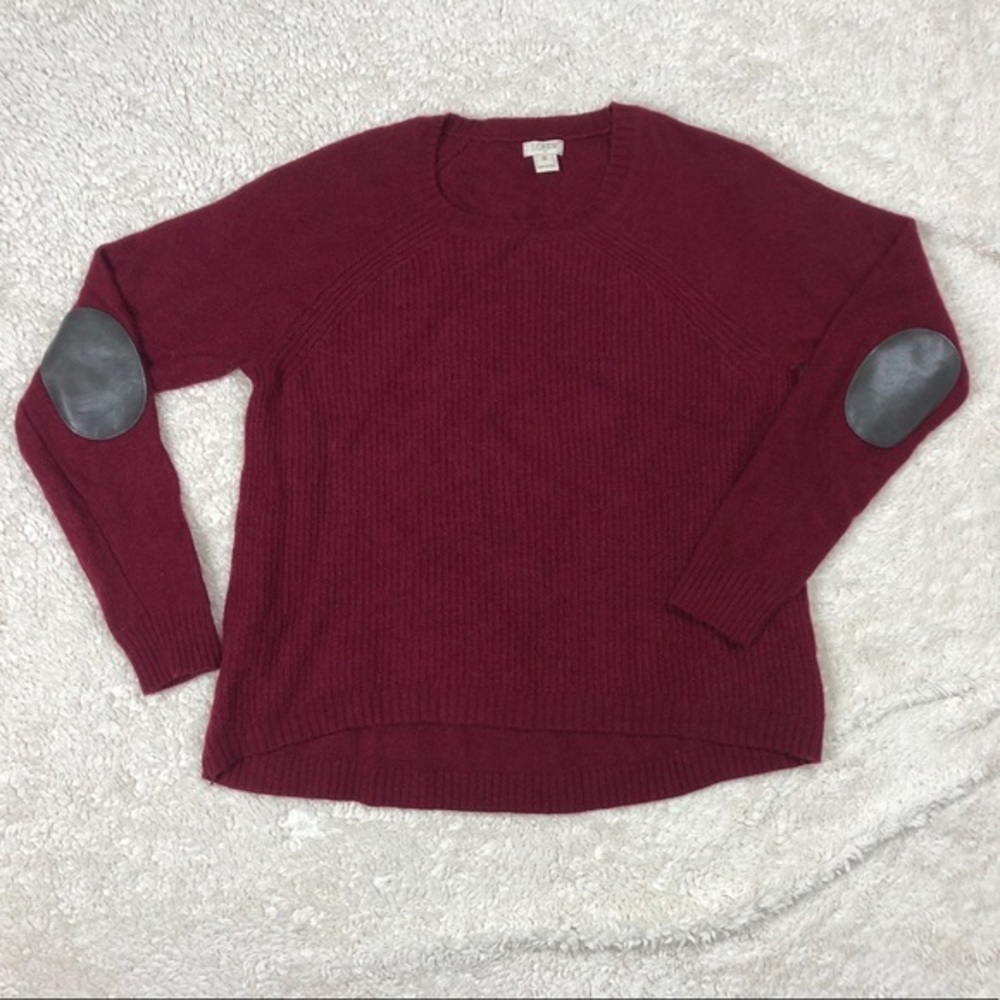J. Crew Merino Wool Sweater with Elbow Patches